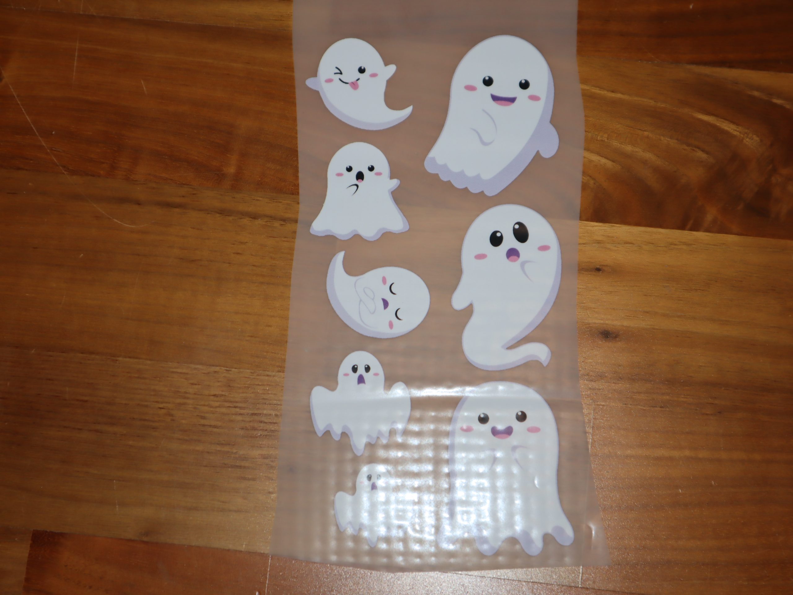 Bügelbild Gespenster zum selbstausschneiden 10 x 20 cm